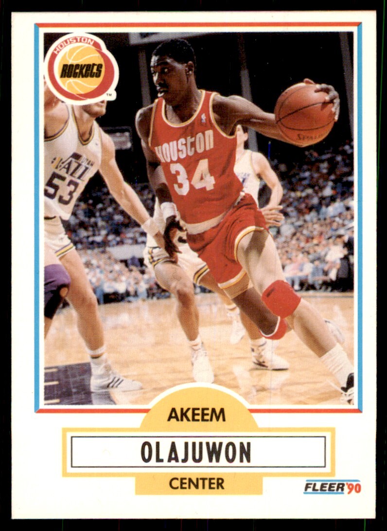 1990-91 Fleer Akeem Olajuwon Basketball Cards #73