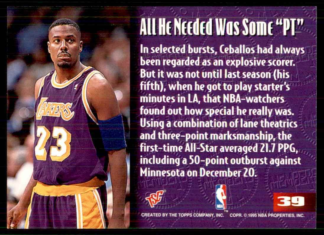 1995-96 Stadium Club Members Only Cedric Ceballos Basketball Cards #39