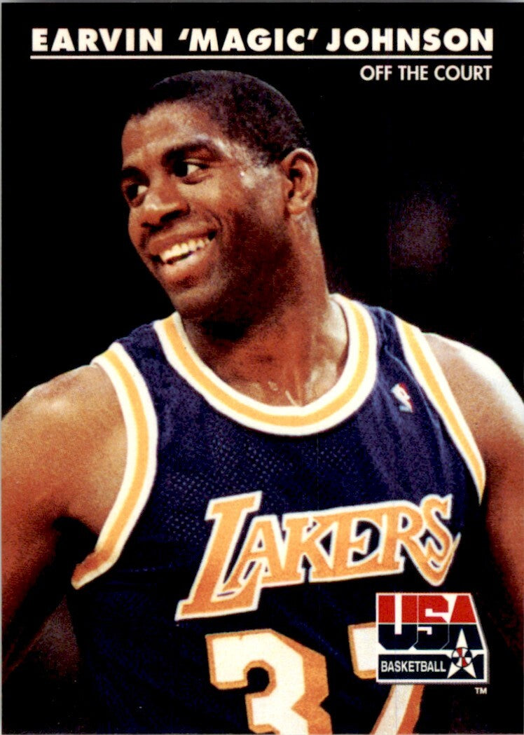 1992-93 SkyBox USA Basketball Magic Johnson. Basketball Cards #32