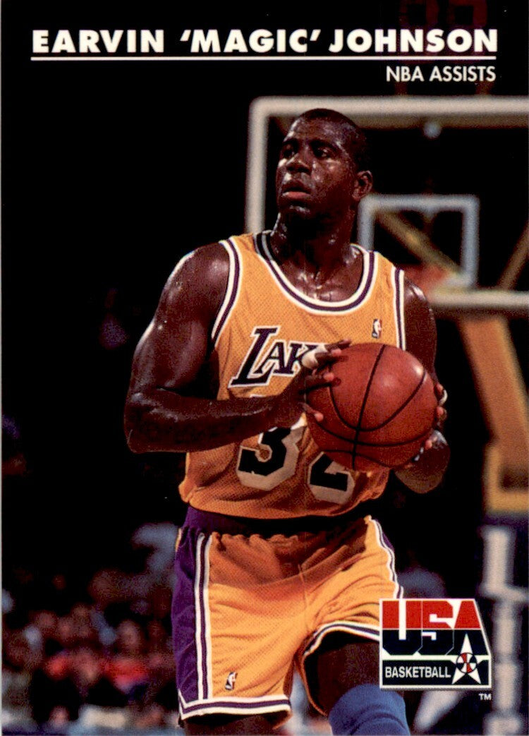 1992-93 SkyBox USA Basketball Magic Johnson. Basketball Cards #36