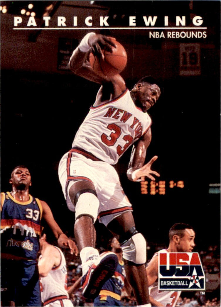 1992-93 SkyBox USA Basketball Patrick Ewing Basketball Cards #27