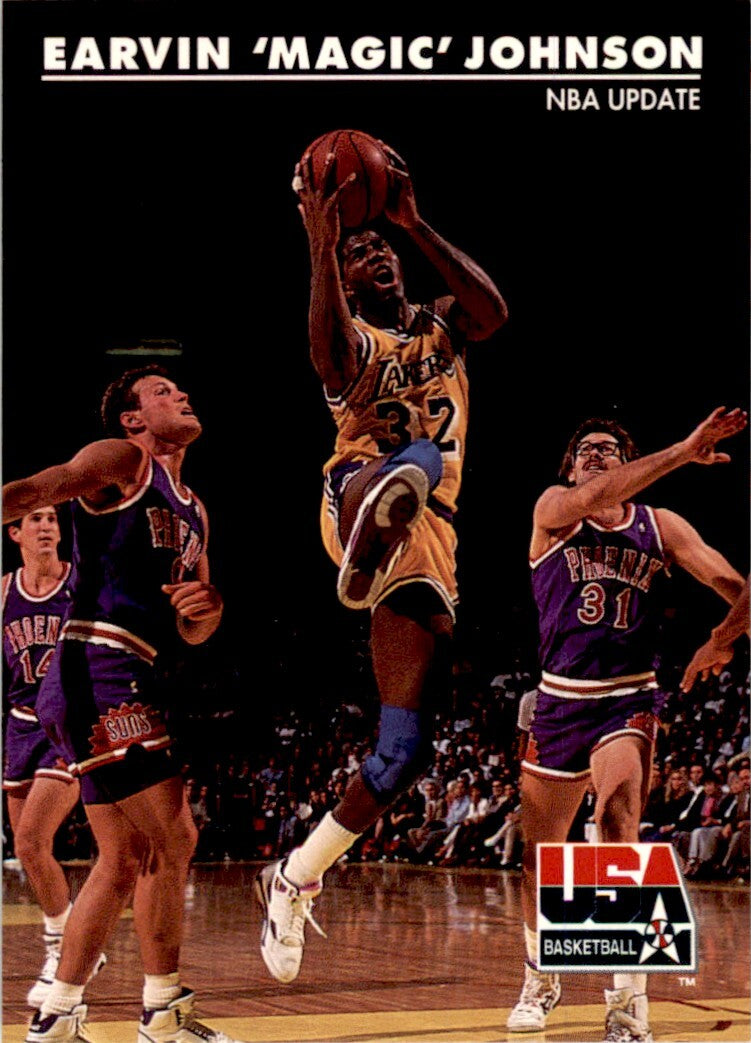 1992-93 SkyBox USA Basketball Magic Johnson Basketball Cards #28