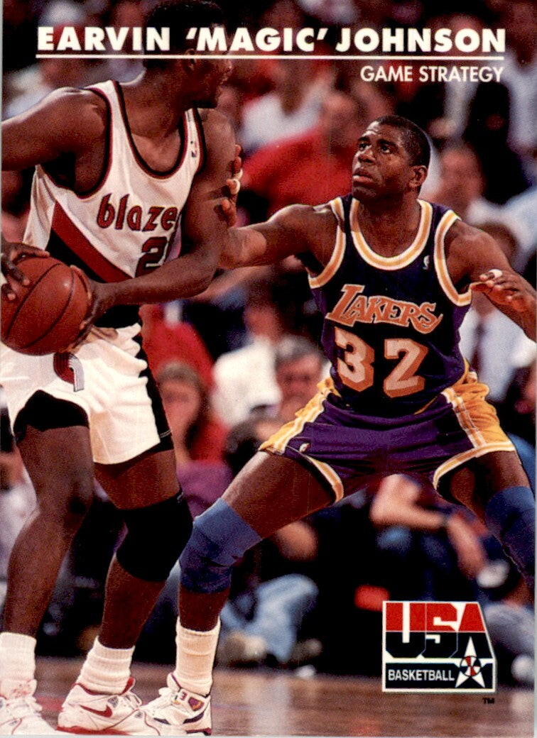 1992-93 SkyBox USA Basketball Magic Johnson Basketball Cards #30