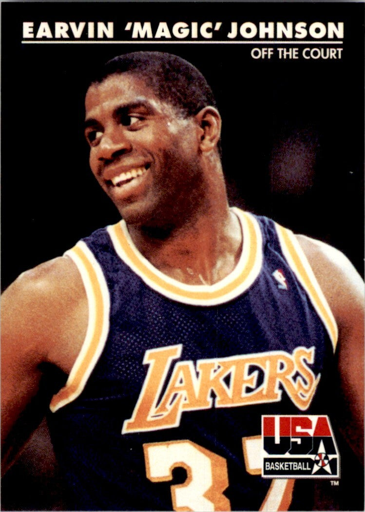 1992-93 SkyBox USA Basketball Magic Johnson Basketball Cards #32
