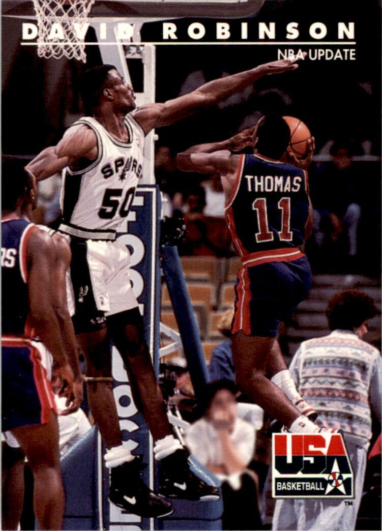 1992-93 SkyBox USA Basketball David Robinson Basketball Cards #73