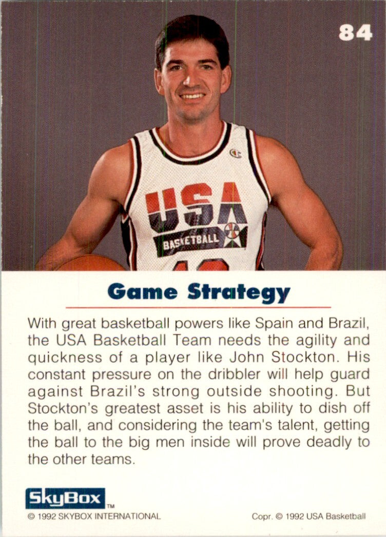 1992-93 SkyBox USA Basketball John Stockton Basketball Cards #84