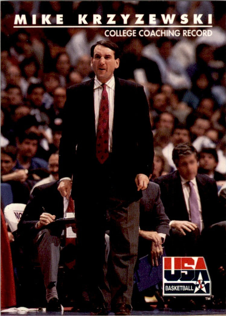 1992-93 SkyBox USA Basketball Mike Krzyzewski Basketball Cards #96
