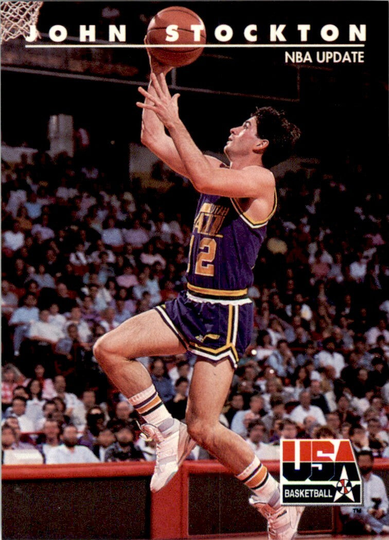 1992-93 SkyBox USA Basketball John Stockton. Basketball Cards. #82
