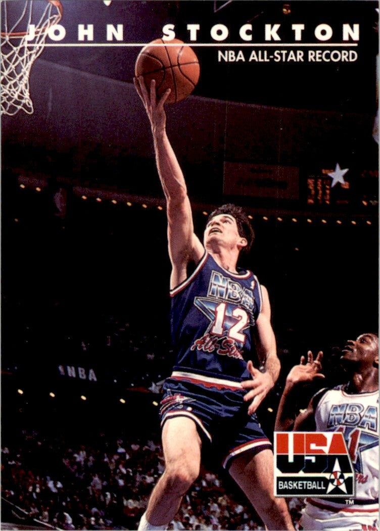 1992-93 SkyBox USA Basketball John Stockton. Basketball Cards. #88