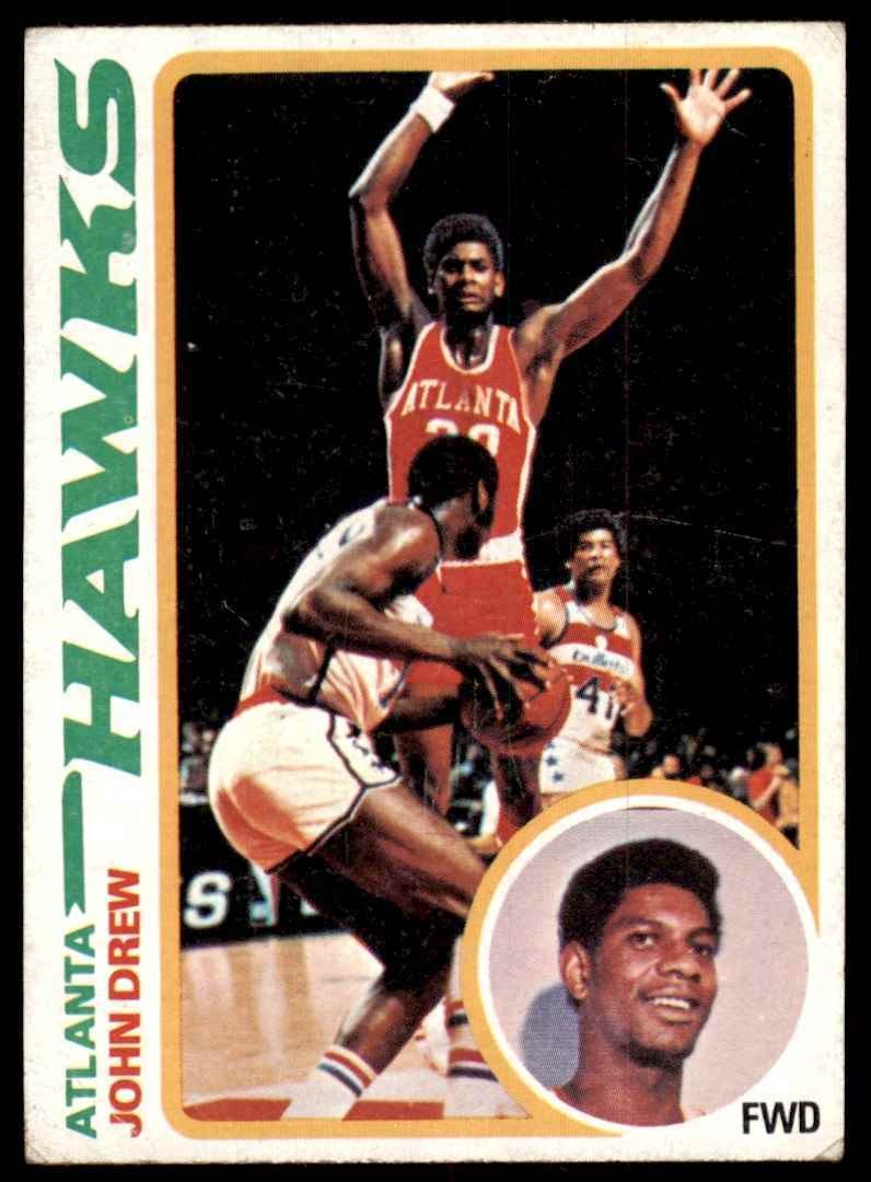 1978-79 Topps Basketball Card John Drew Atlanta Hawks #44