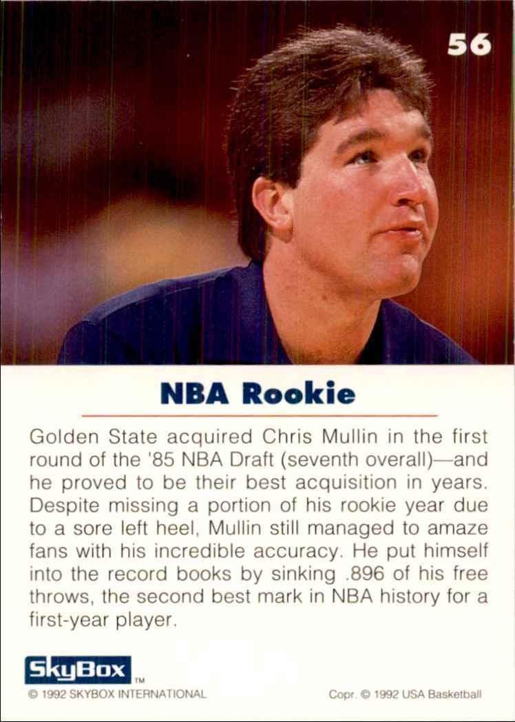 1992-93 SkyBox USA Basketball Chris Mullin. Basketball Cards. #56