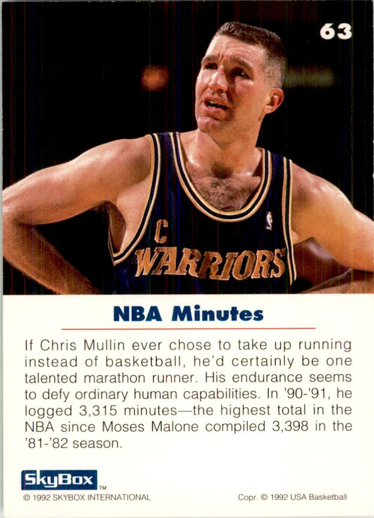 1992-93 SkyBox USA Basketball Chris Mullin. Basketball Cards. #63