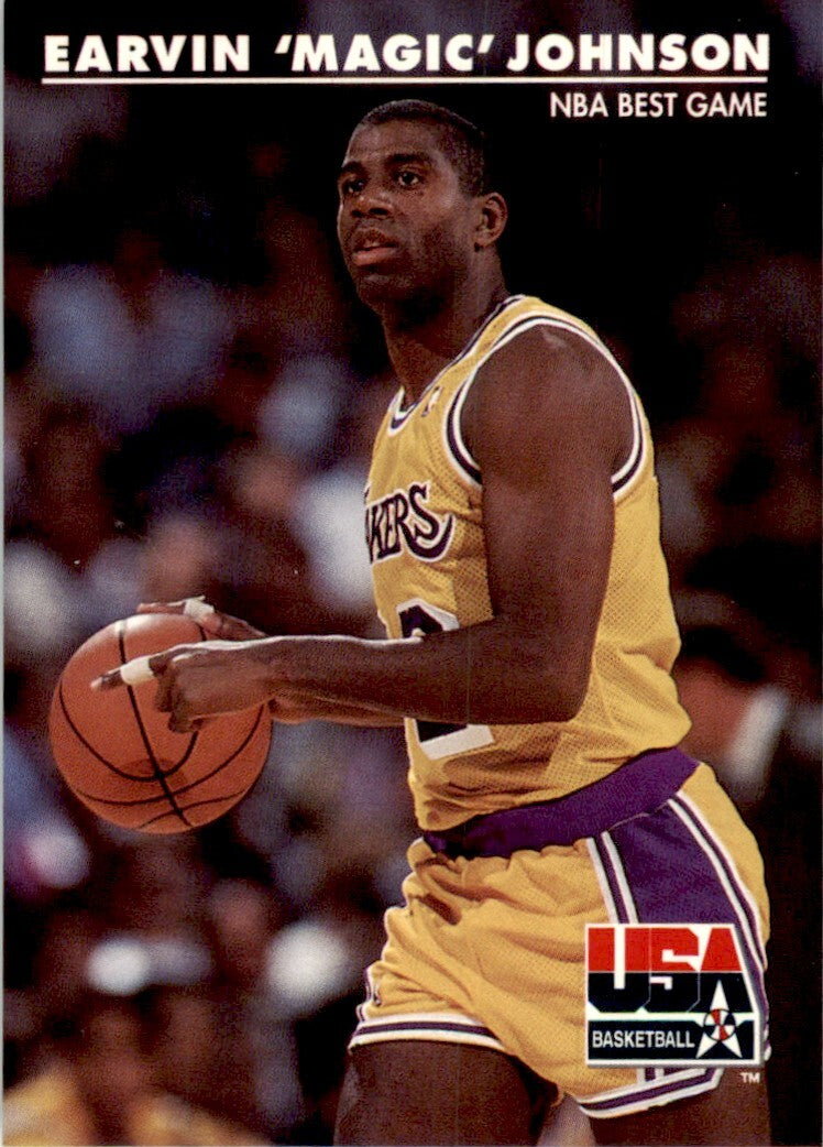 1992-93 SkyBox USA Basketball. Magic Johnson (101) Basketball Cards #31