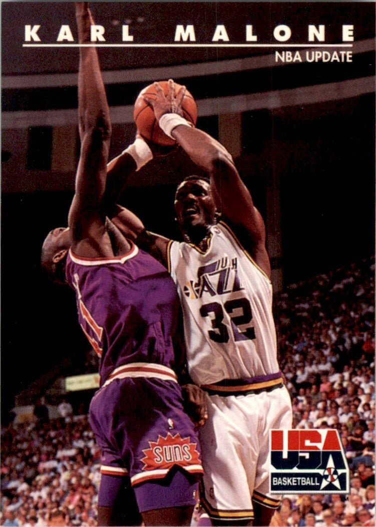 1992-93 SkyBox USA Basketball. Karl Malone Basketball Cards #46