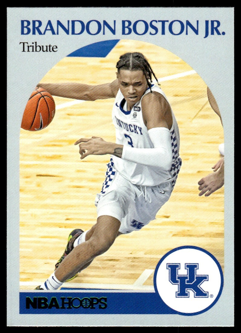 2021-22 Hoops Chronicles Draft Basketball Card Brandon Boston Jr. Kentucky