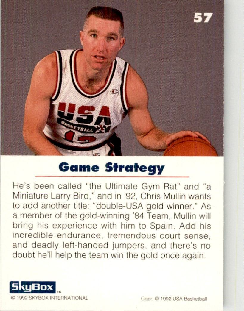 1992-93 SkyBox USA Basketball. Chris Mullin Basketball Cards #57