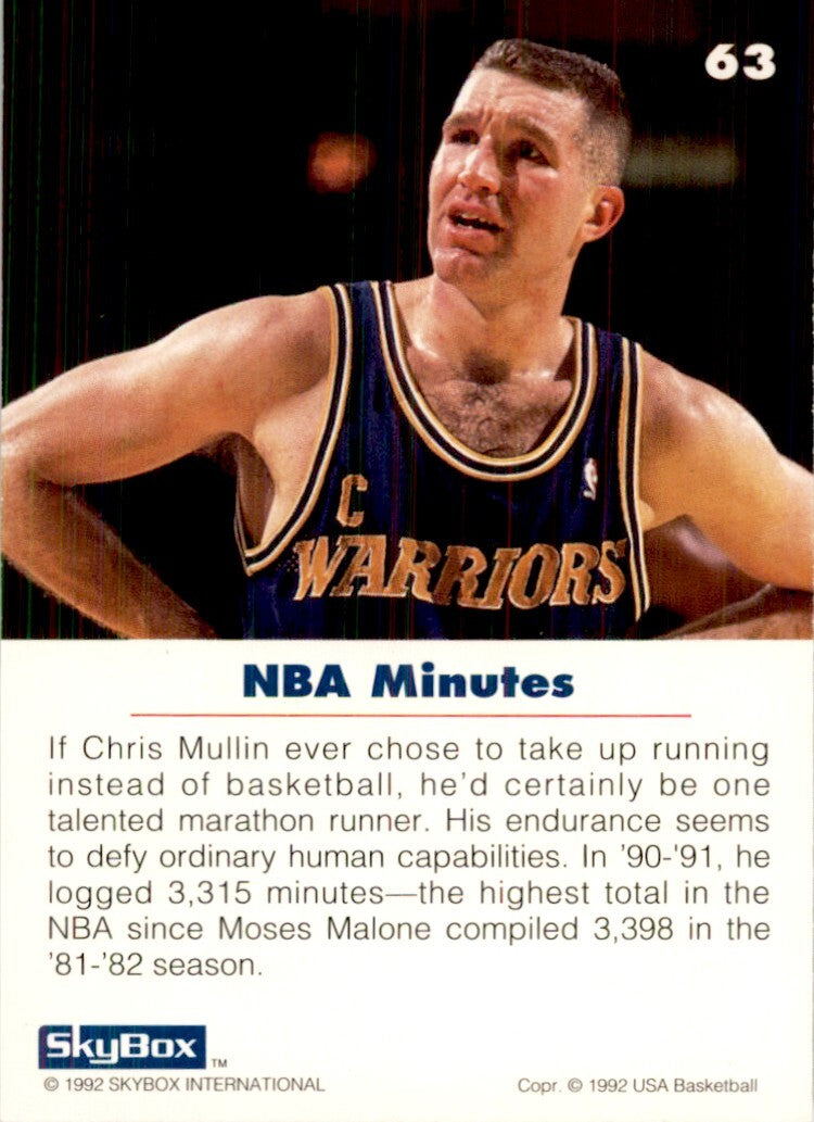 1992-93 SkyBox USA Basketball. Chris Mullin Basketball Cards #63