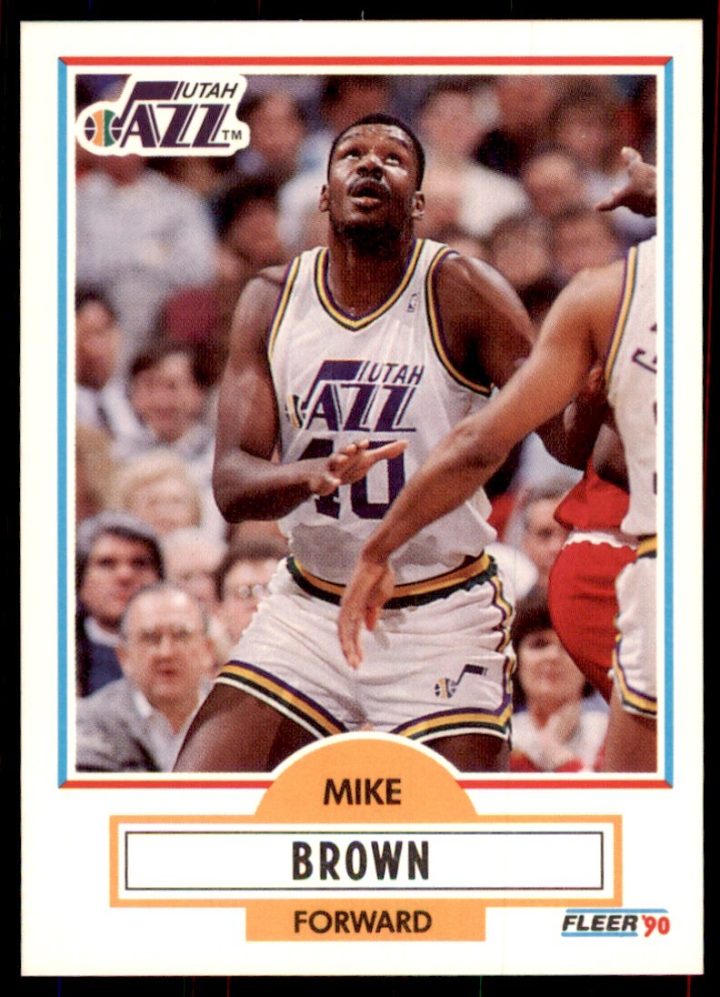 1990-91 Fleer. Mike Brown Basketball Cards #183