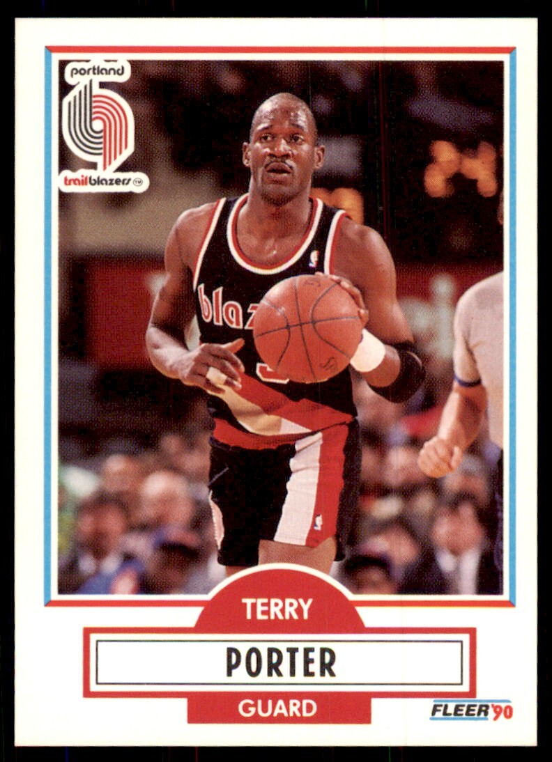 1990-91 Fleer. Terry Porter Basketball Cards #158