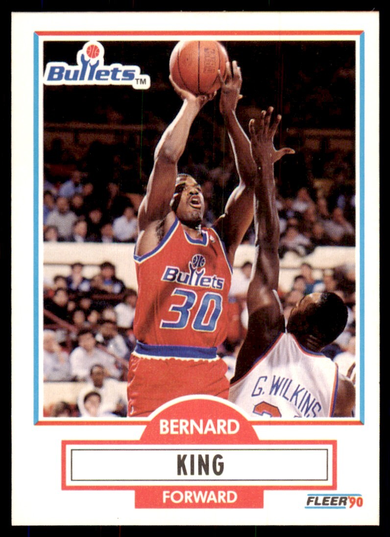 1990-91 Fleer. Bernard King Basketball Cards #194