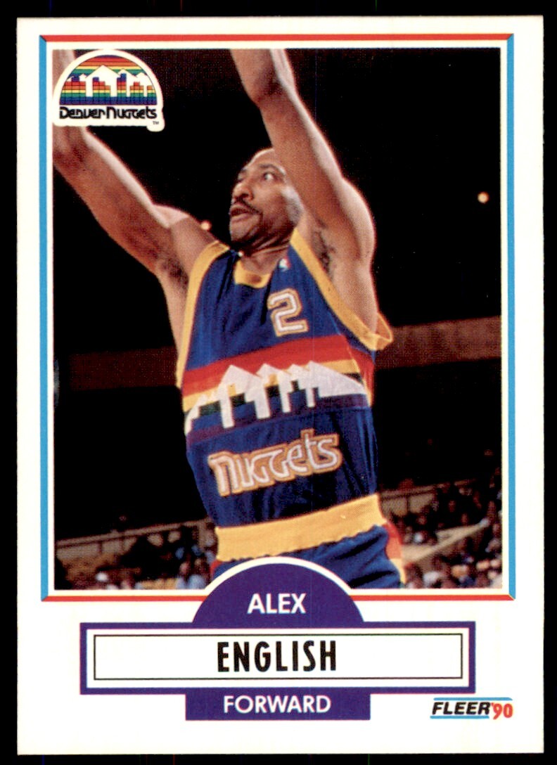 1990-91 Fleer. Alex English Basketball Cards #48