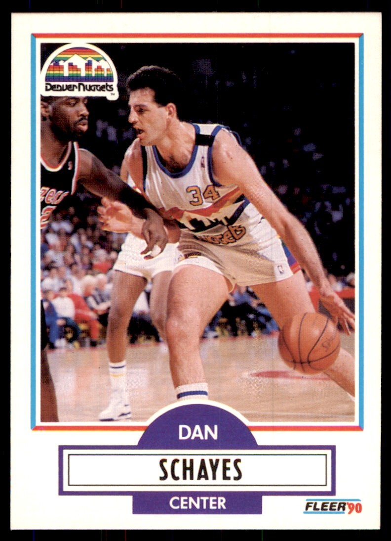 1990-91 Fleer. Danny Schayes Basketball Cards #53