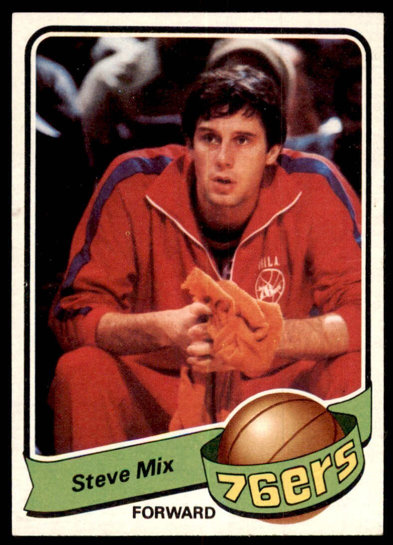 1979-80 Topps Basketball Card Steve Mix Philadelphia 76ers #115