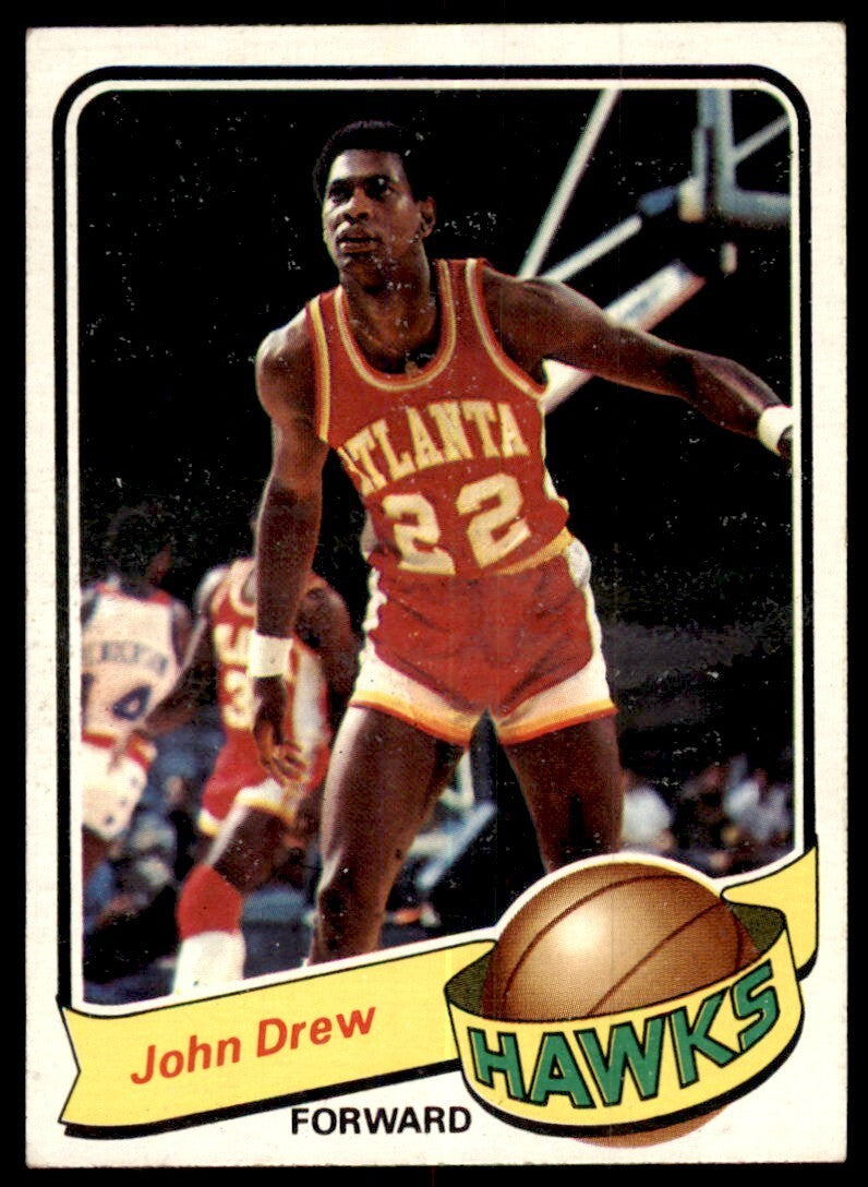1979-80 Topps Basketball Card John Drew Atlanta Hawks #118