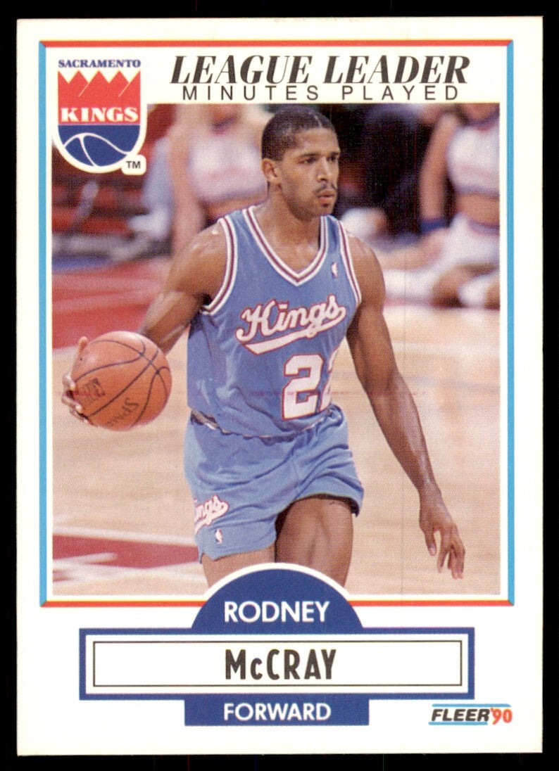 1990-91 Fleer Cards Rodney McCray Basketball Cards #165