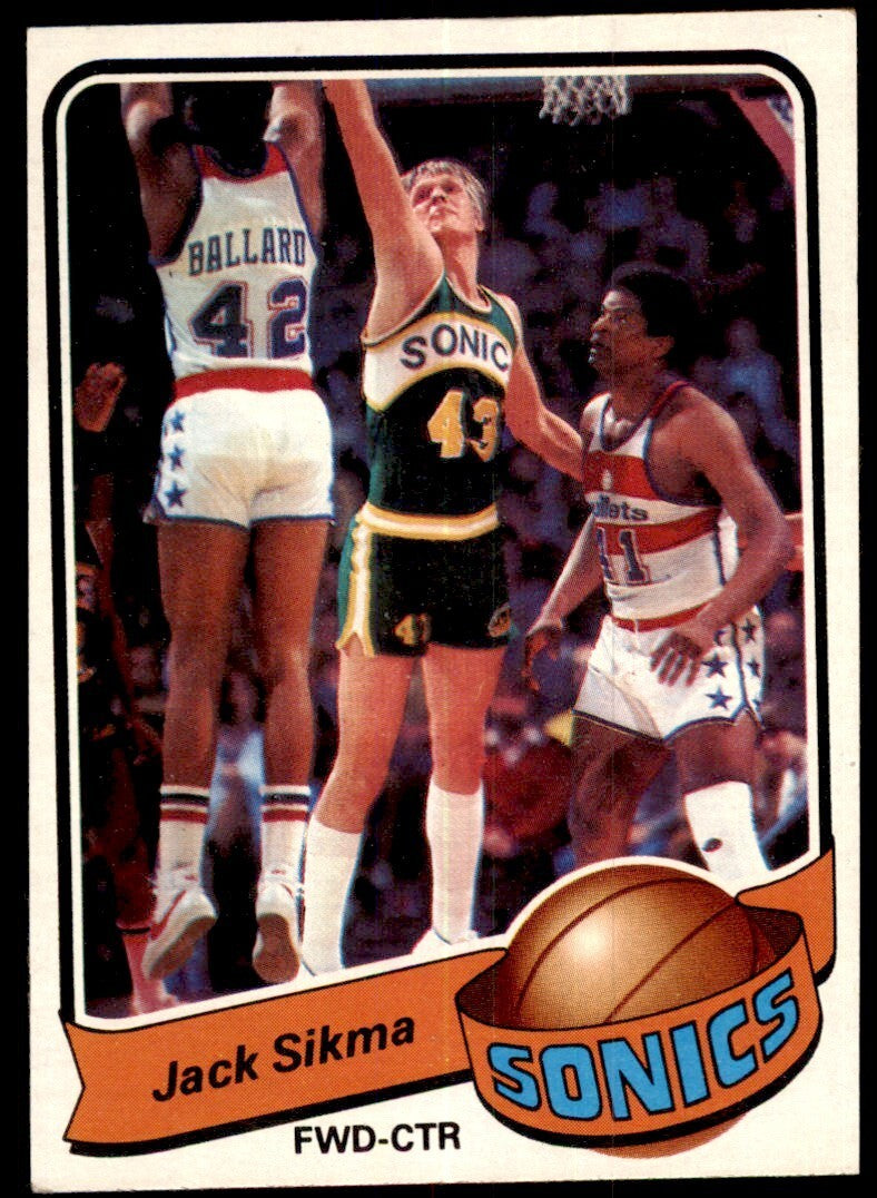 1979-80 Topps Basketball Card Jack Sikma Seattle SuperSonics #66