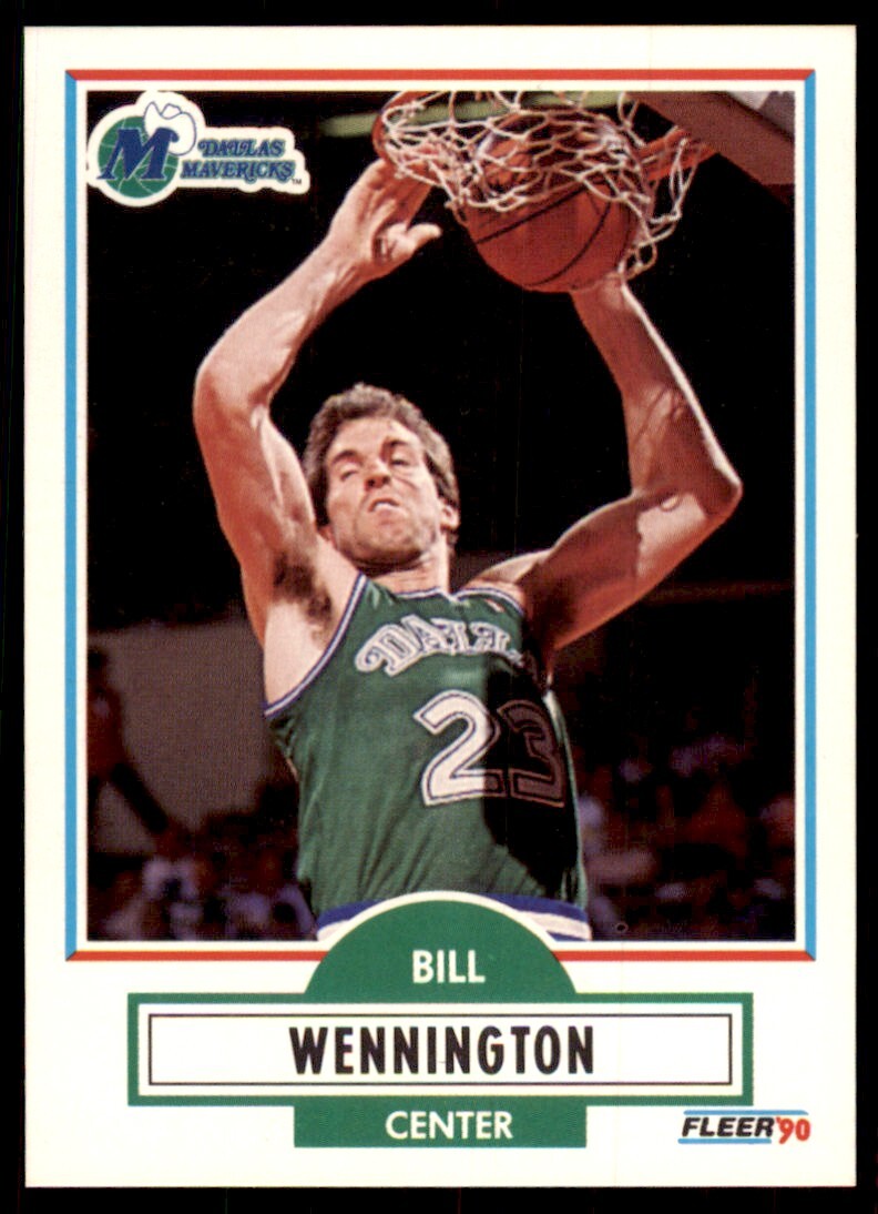 1990-91 Fleer Cards. Bill Wennington Basketball Cards. #44