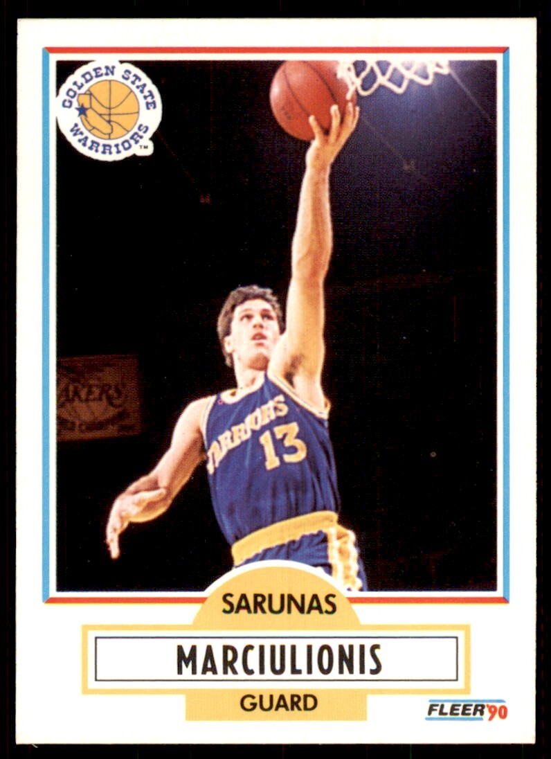 1990-91 Fleer Cards. Sarunas Marciulionis Basketball Cards. #65