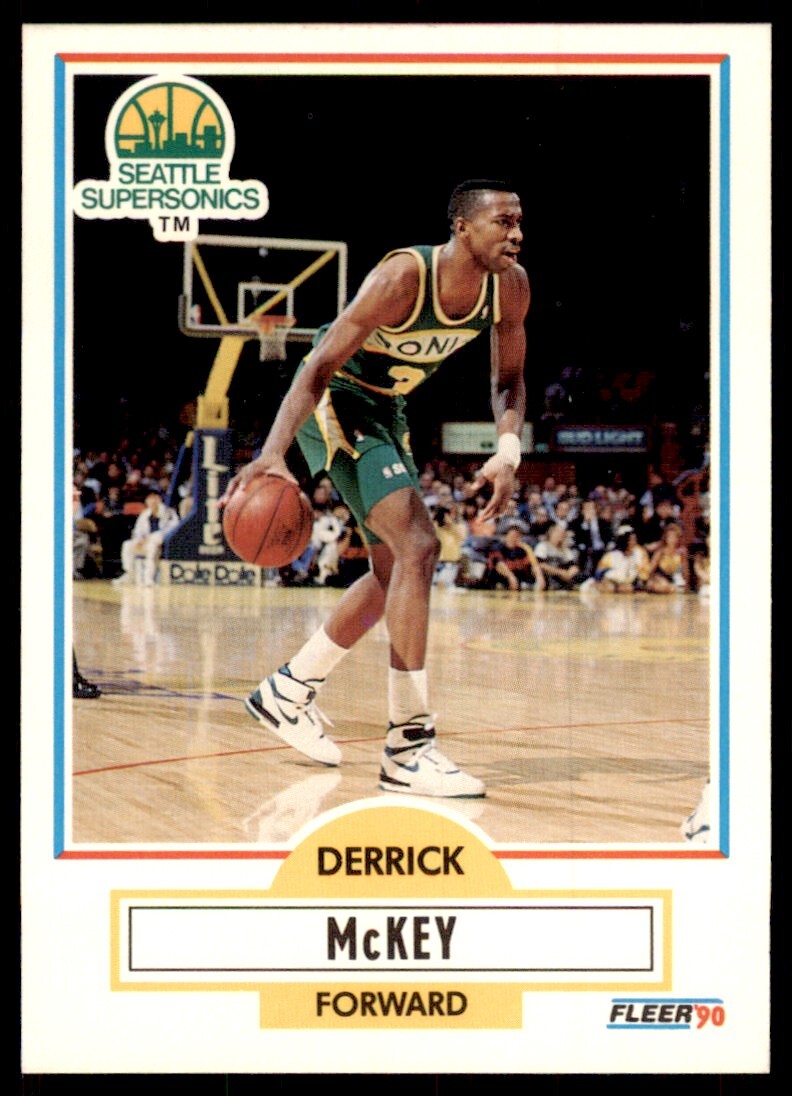 1990-91 Fleer Cards. Derrick McKey Basketball Cards. #180