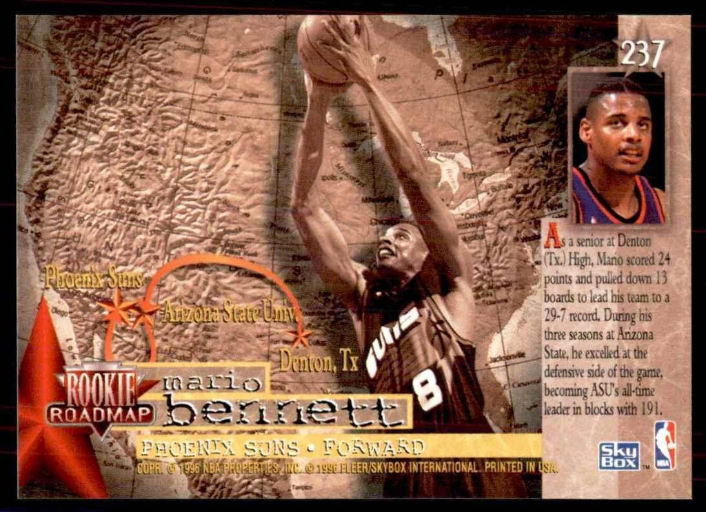 1996-97 SkyBox Mario Bennett Rookie Basketball Cards #237