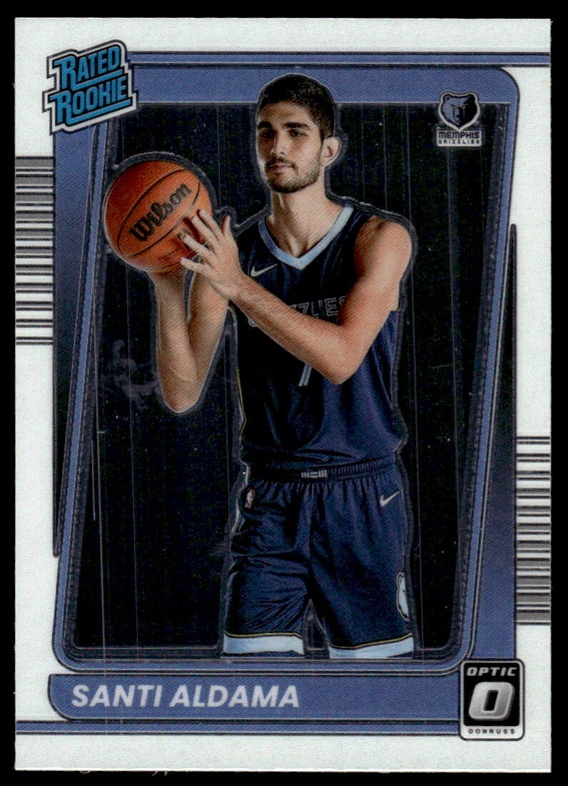 2021-22 Donruss Optic Basketball Card Santi Aldama Rookie Memphis Grizzlies #176