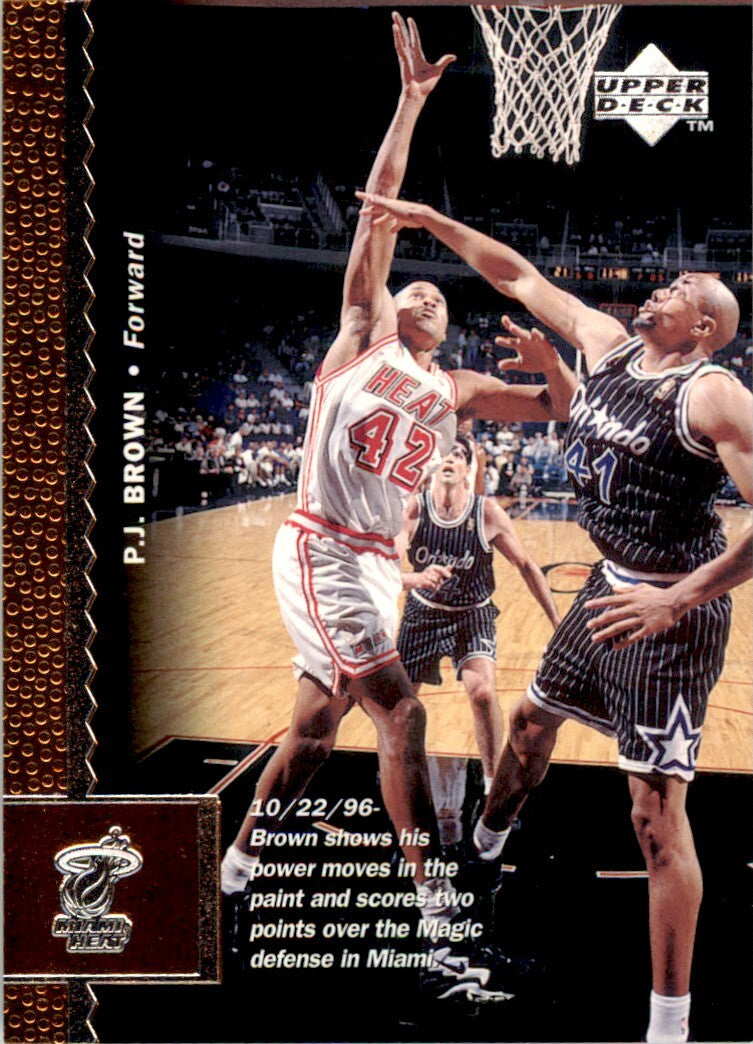 1996-97 Upper Deck P.J. Brown Basketball Cards #242