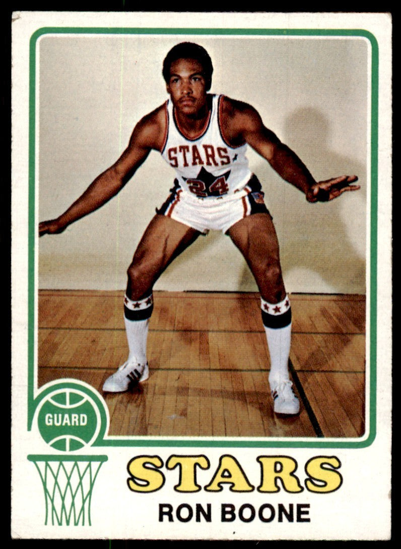 1973-74 Topps Baseball Card (Damaged) Ron Boone Utah Stars #217