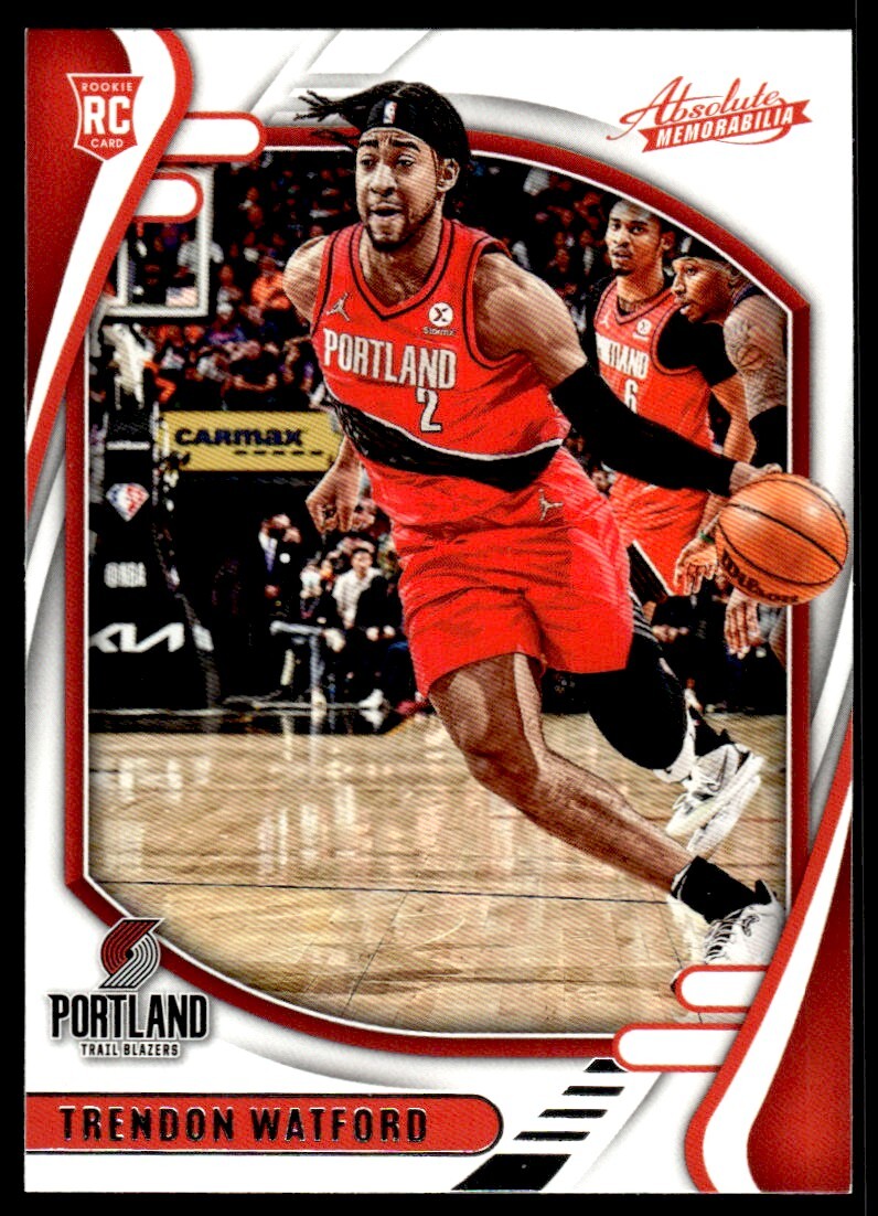 2021-22 Absolute Memorabilia Basketball Card Trendon Watford Rookie Portland