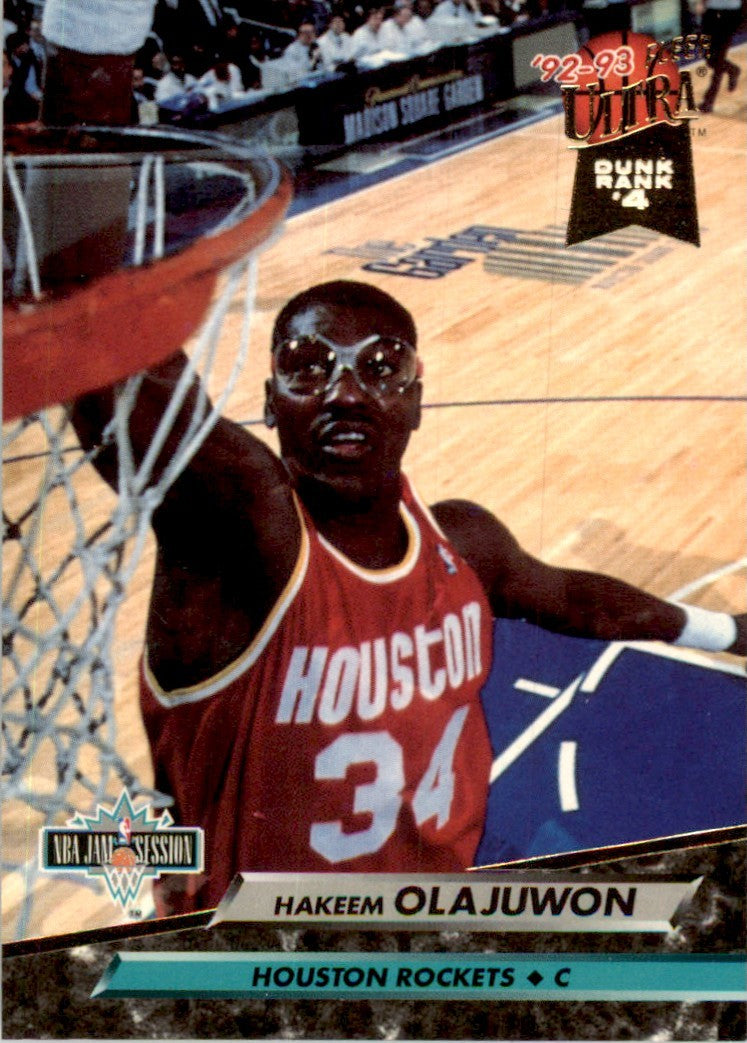 1992-93 Fleer Ultra Hakeem Olajuwon Basketball Cards #204