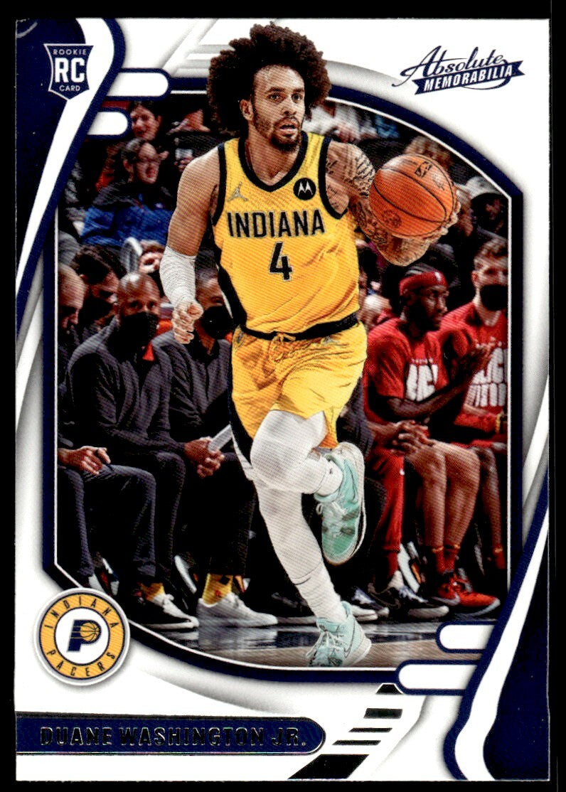 2021-22 Absolute Memorabilia Basketball Card Duane Washington Jr. Indiana Pacers