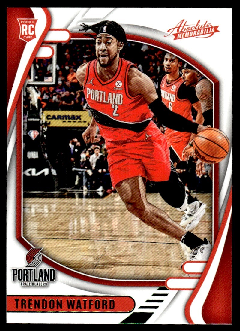 2021-22 Absolute Memorabilia Basketball Card Trendon Watford Portland Trail