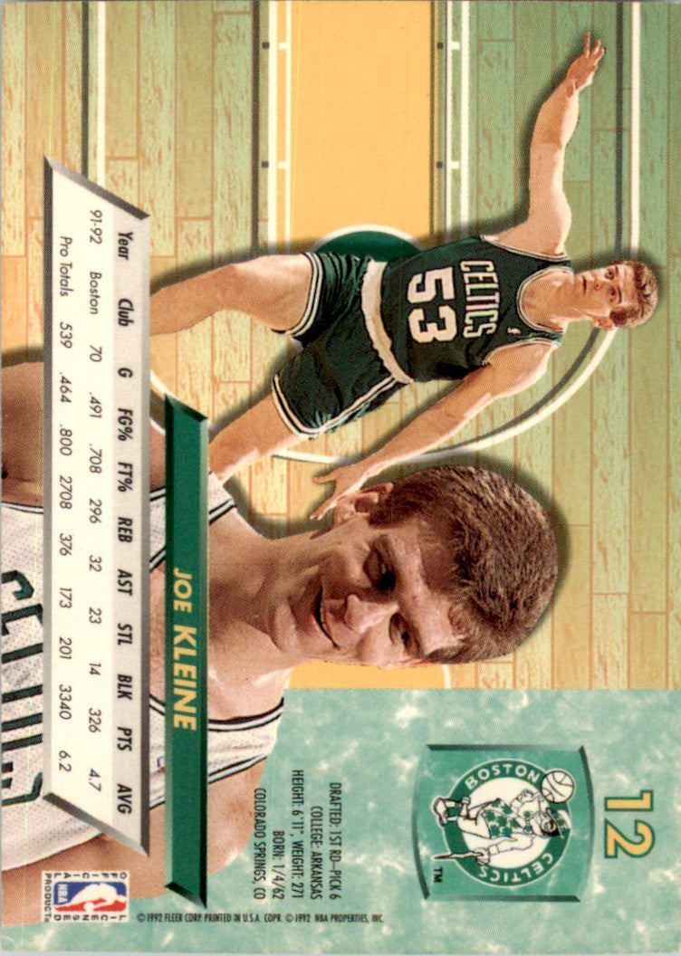 1992-93 Fleer Ultra Joe Kleine Basketball Cards #12