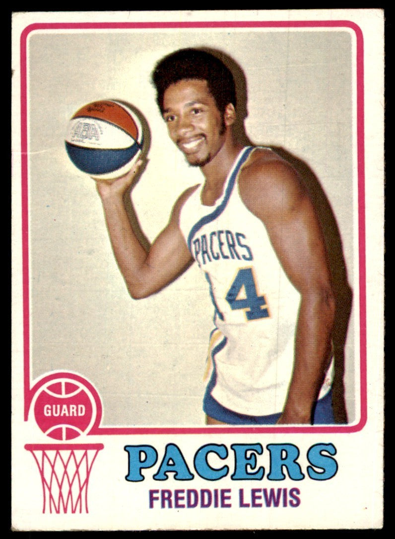 1973-74 Topps Basketball Card Freddie Lewis A Indiana Pacers #212