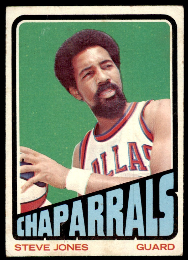 1972-73 Topps Basketball Card (Damaged) Steve Jones Dallas Chaparrals #216