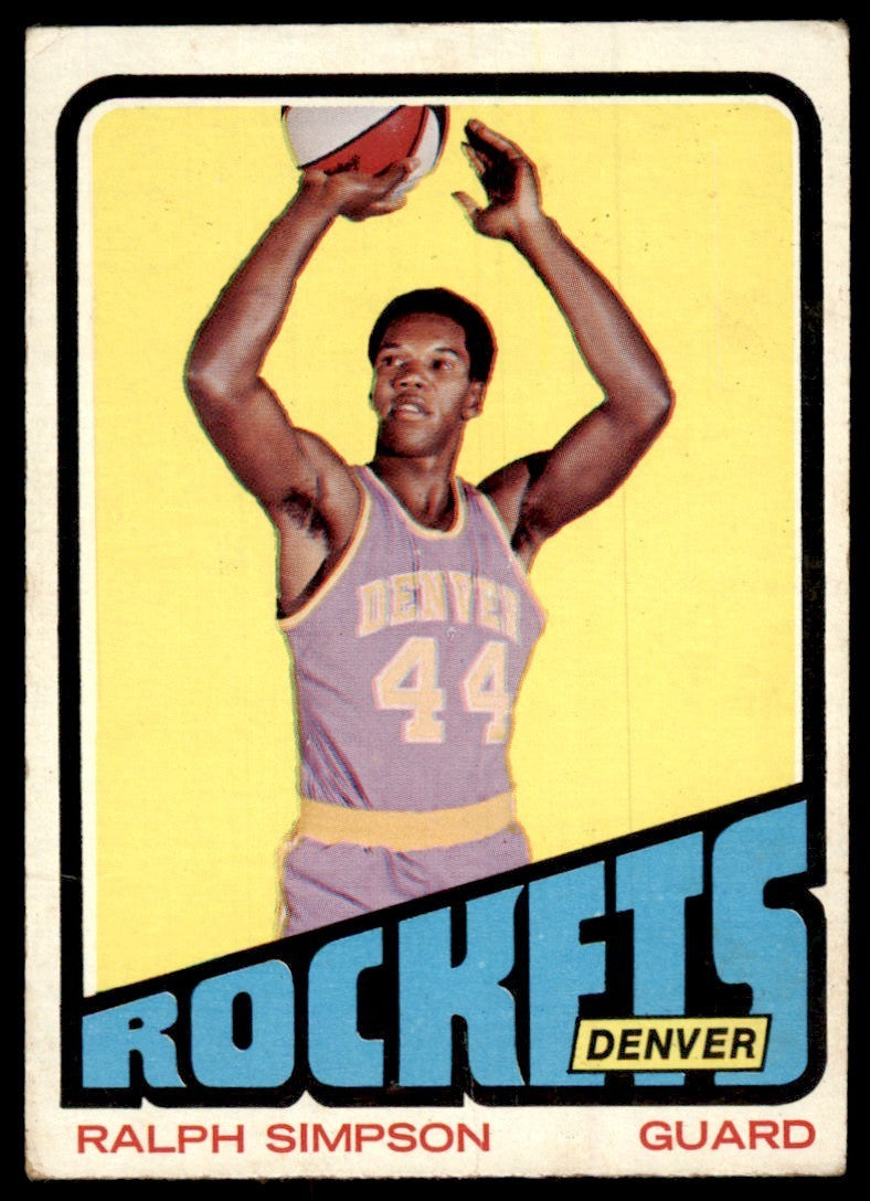 1972-73 Topps Basketball Card (Damaged) Ralph Simpson Denver Rockets #235