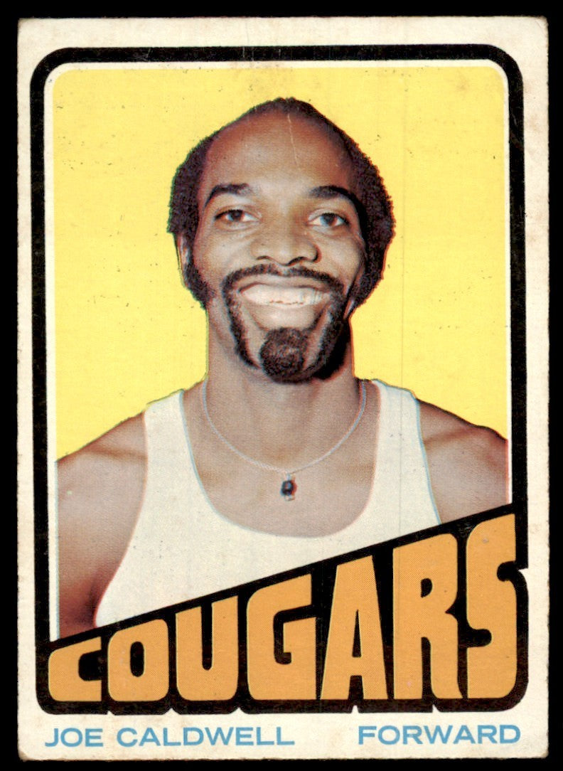 1972-73 Topps Basketball Card (Damaged) Joe Caldwell Carolina Cougars #206
