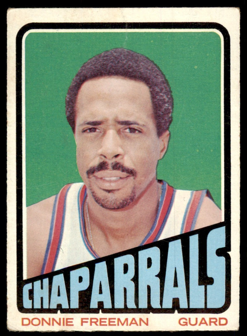 1972-73 Topps Basketball Card (Damaged) Donnie Freeman Dallas Chaparrals #190