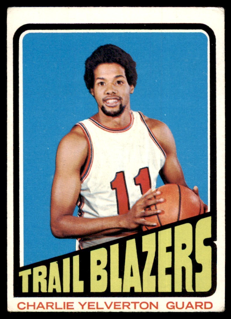 1972-73 Topps Basketball Card (Damaged) Charlie Yelverton Portland Trail Blazers