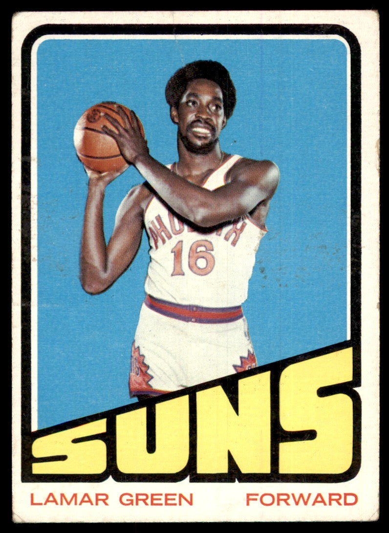 1972-73 Topps Basketball Card (Damaged) Lamar Green Phoenix Suns #119