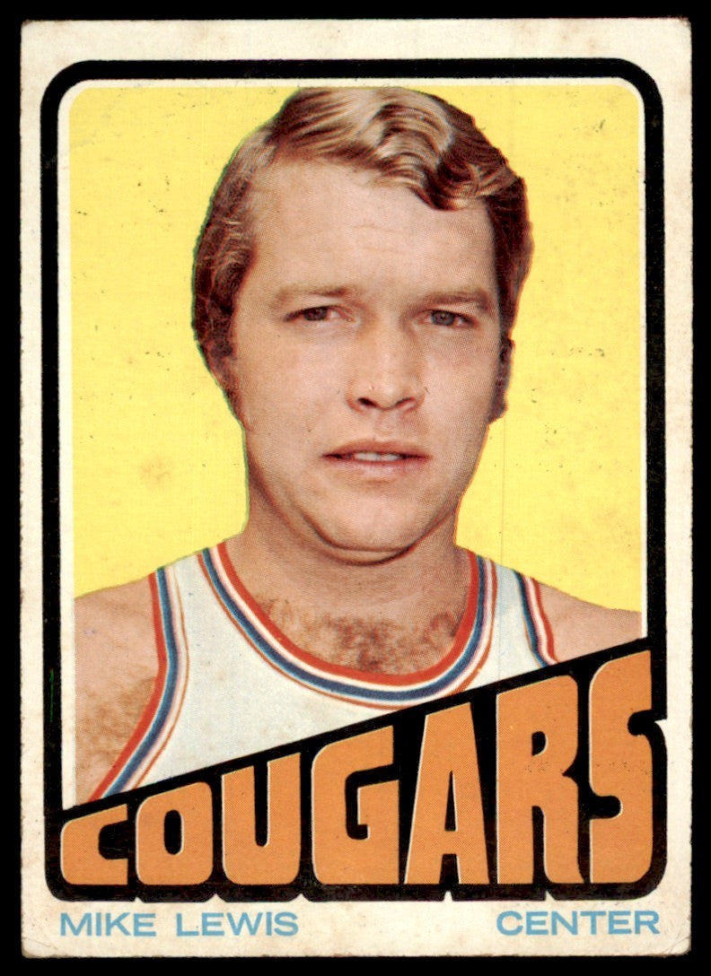 1972-73 Topps Basketball Card (Damaged) Mike Lewis Carolina Cougars #234